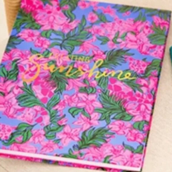 LILLY PULITZER Sketchbook & Pencil Case Cerise Pink Safari Sunset - Picture 10 of 10